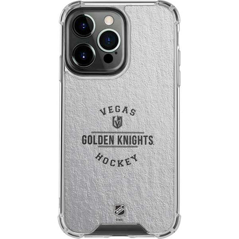 NHL Vegas Golden Knights Black Text iPhone 16 Pro Clear Case